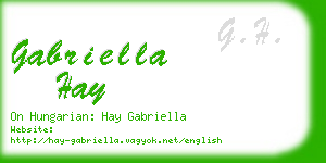 gabriella hay business card